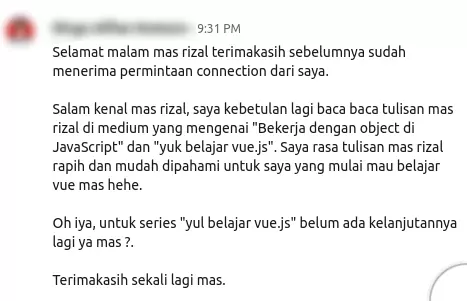 Testimoni dari Linkedin